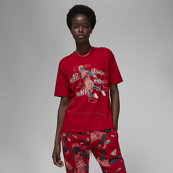 Red Tops T Shirts. Nike IE